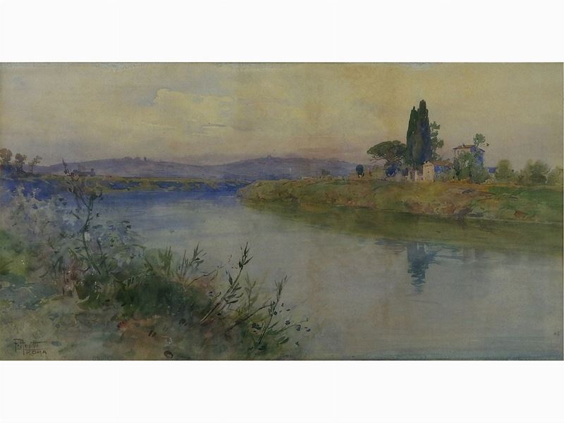 Filippo Anvitti - Paesaggio Fluviale