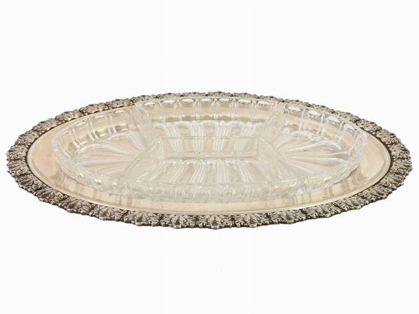 A Silver Tray With Four Crystal Hors d'Oeuvre Dishes  - Auction Furniture and Old Master Paintings - First Session - II - Maison Bibelot - Casa d'Aste Firenze - Milano