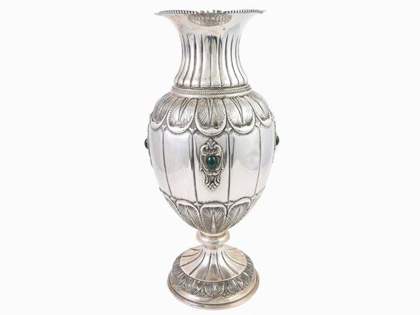 A Silver Baluster Vase