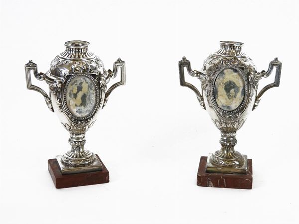 A Pair of Silver-plated Reliquaries