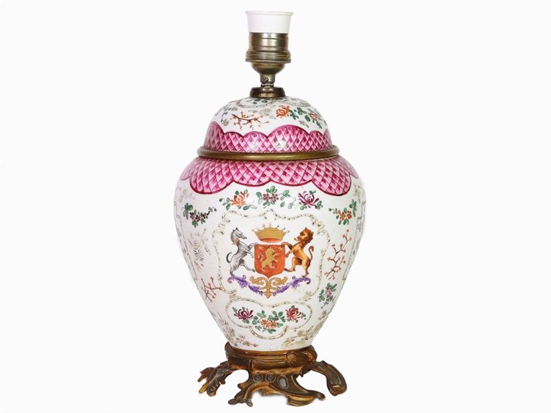 Vaso in Porcellana Policroma