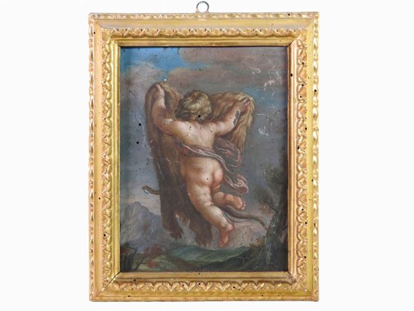 Scuola italiana del XVIII secolo : Nemea's Skin Being Brought to the Sky to Become a Constellation  - Auction Forniture and Old Master Paintings - Second session - III - Maison Bibelot - Casa d'Aste Firenze - Milano
