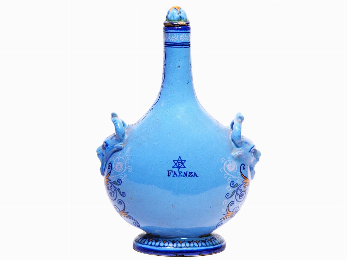 Fiasca in Terracotta Smaltata, Manifattura Farina
