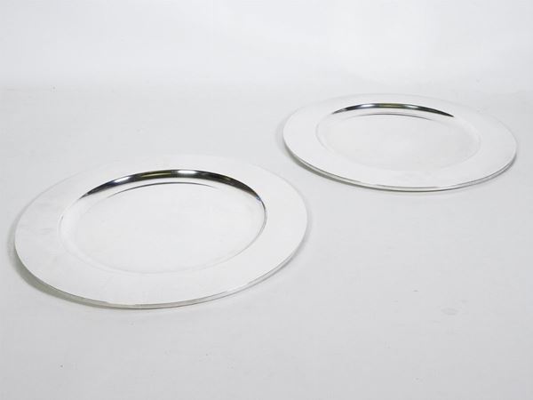 A Pair of Round Silver Trays