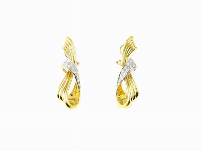 Orecchini Damiani in Oro Giallo e Bianco con Diamanti