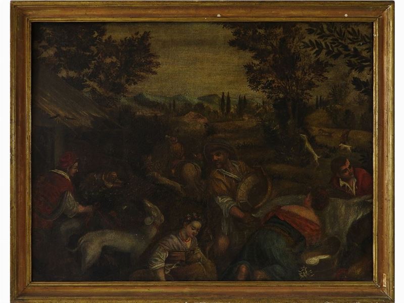 Seguace di Leandro Bassano del XVII/XVIII Secolo - Allegoria della Primavera