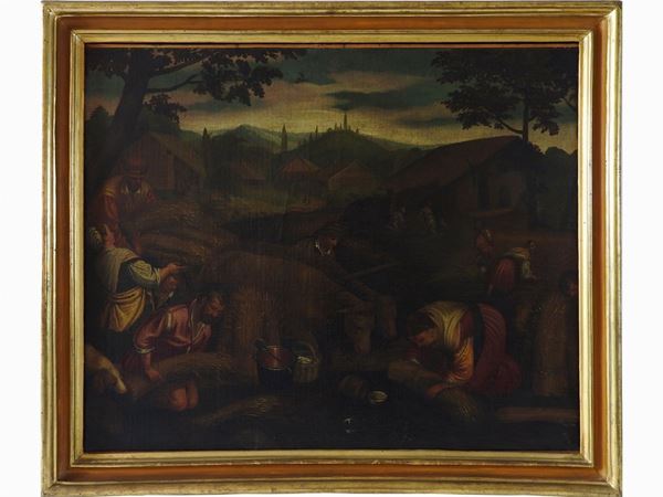 Seguace dei Bassano del XVII/XVIII secolo - Allegorie delle stagioni