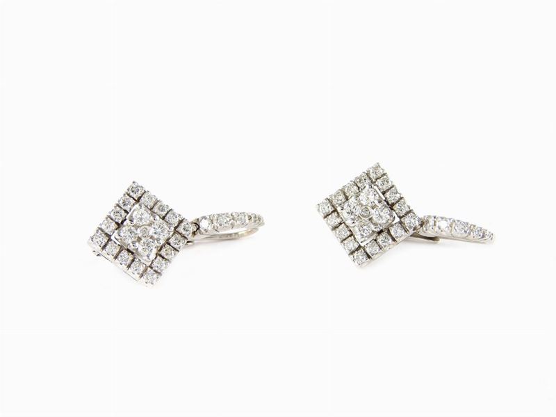 Orecchini in Oro Bianco e Diamanti