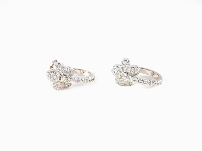 Orecchini in Oro Bianco e Diamanti