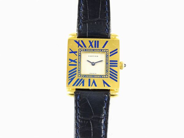Cartier yellow gold gentlemen wristwatch