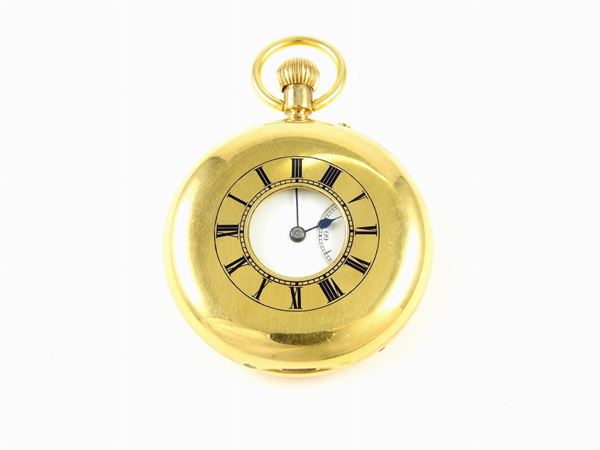JR demi-savonnette yellow gold pocket watch