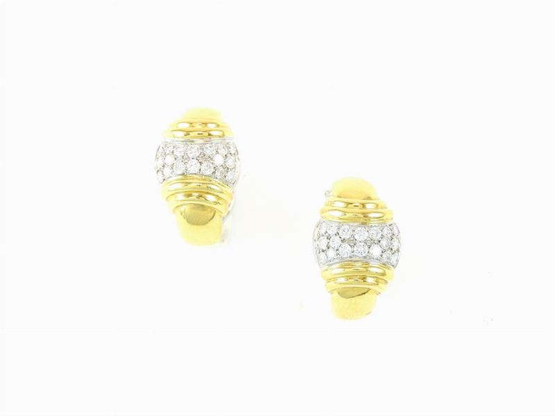 Orecchini in Oro Giallo e Diamanti