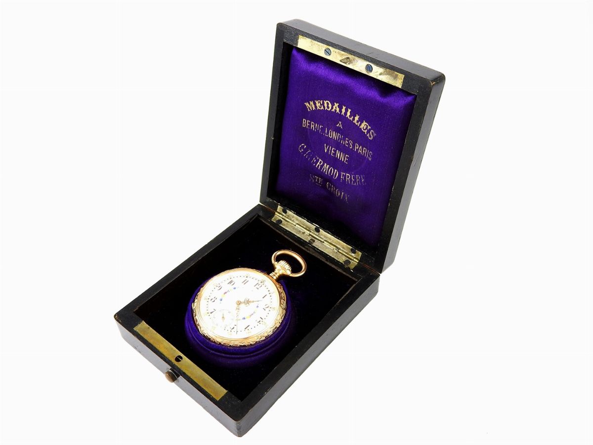 Orologio da Tasca Mermod Frères in Oro Giallo
