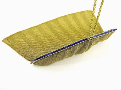 Borsetta Van Cleef & Arpels in Oro Giallo e Zaffiri