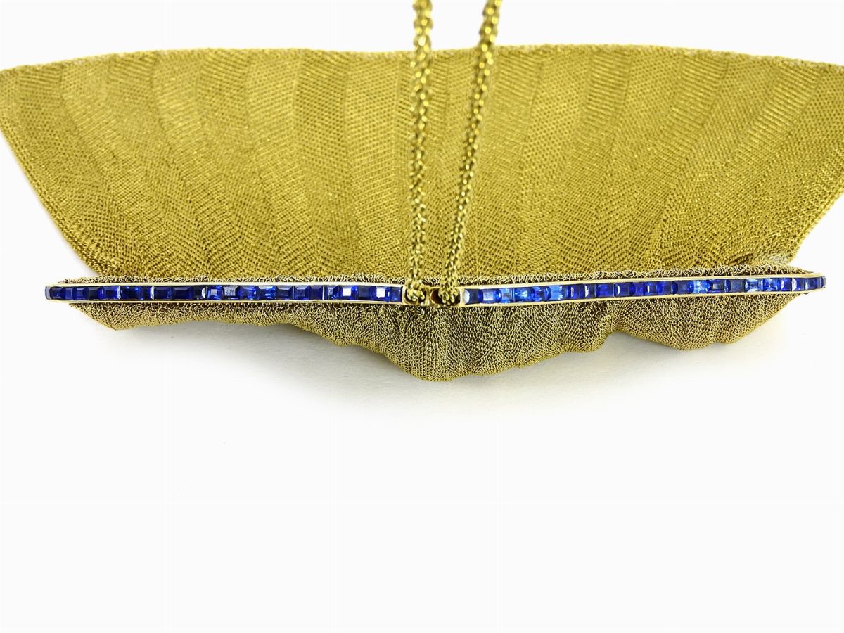 Borsetta Van Cleef & Arpels in Oro Giallo e Zaffiri