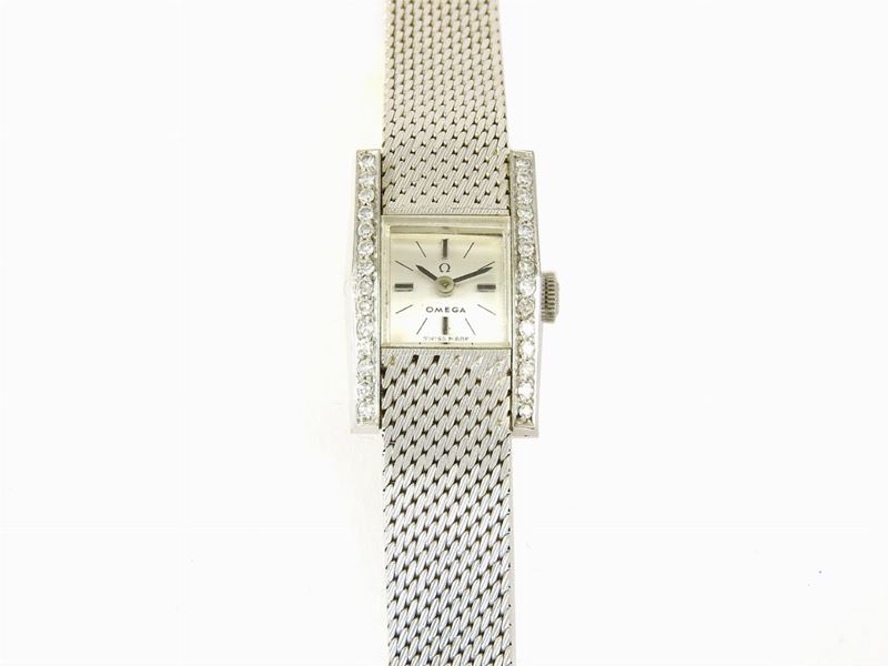 Orologio da Polso per Donna Omega in Oro Bianco e Diamanti