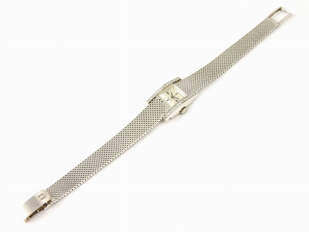 Orologio da Polso per Donna Omega in Oro Bianco e Diamanti