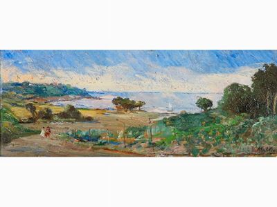 Paesaggio Marino con Figure