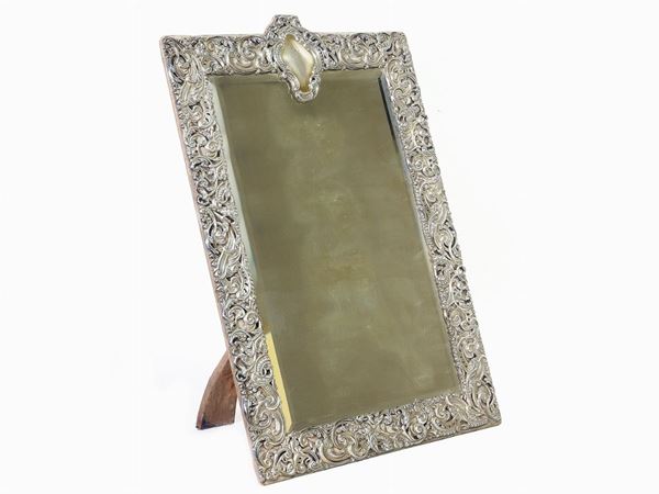 A Large Silver Table Mirror