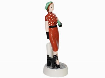Figura Femminile con Cagnolino Lenci
