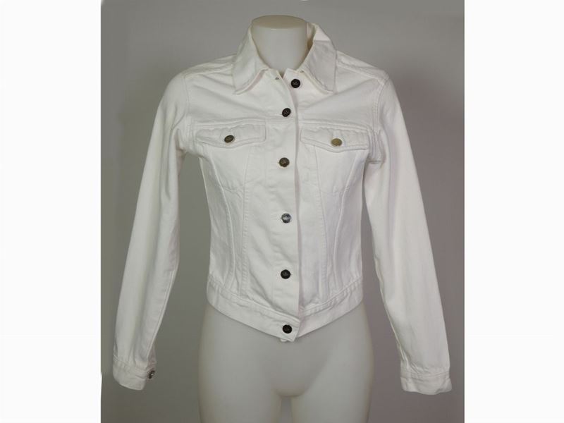Giubbotto in Cotone Bianco, Gucci