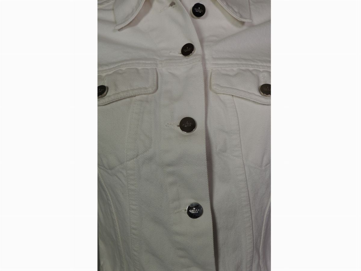 Giubbotto in Cotone Bianco, Gucci