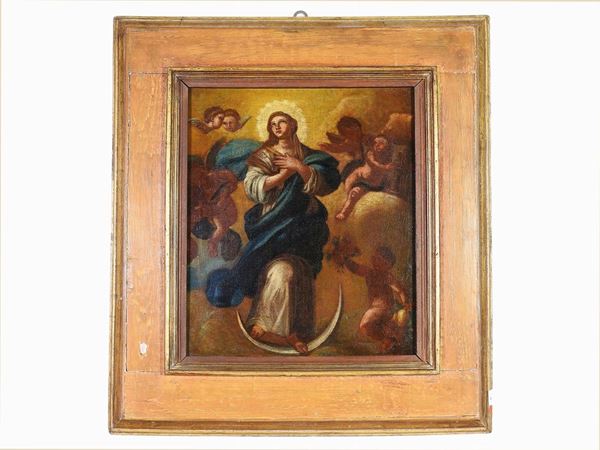 Scuola napoletana del XVIII secolo : Immaculate Conception  - Auction Forniture and Old Master Paintings - Second session - III - Maison Bibelot - Casa d'Aste Firenze - Milano
