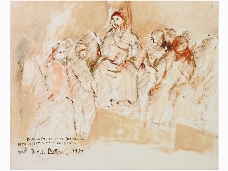 Lido Bettarini - Disegno per la Chiesa del Saltino 1989