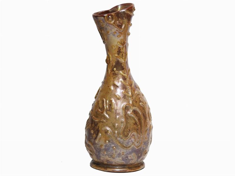 Pietro Melandri - Vaso in Terracotta Smaltata a Lustro, Anni Quaranta