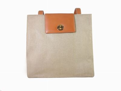Borsa a Spalla in Tela e Pelle, Bulgari