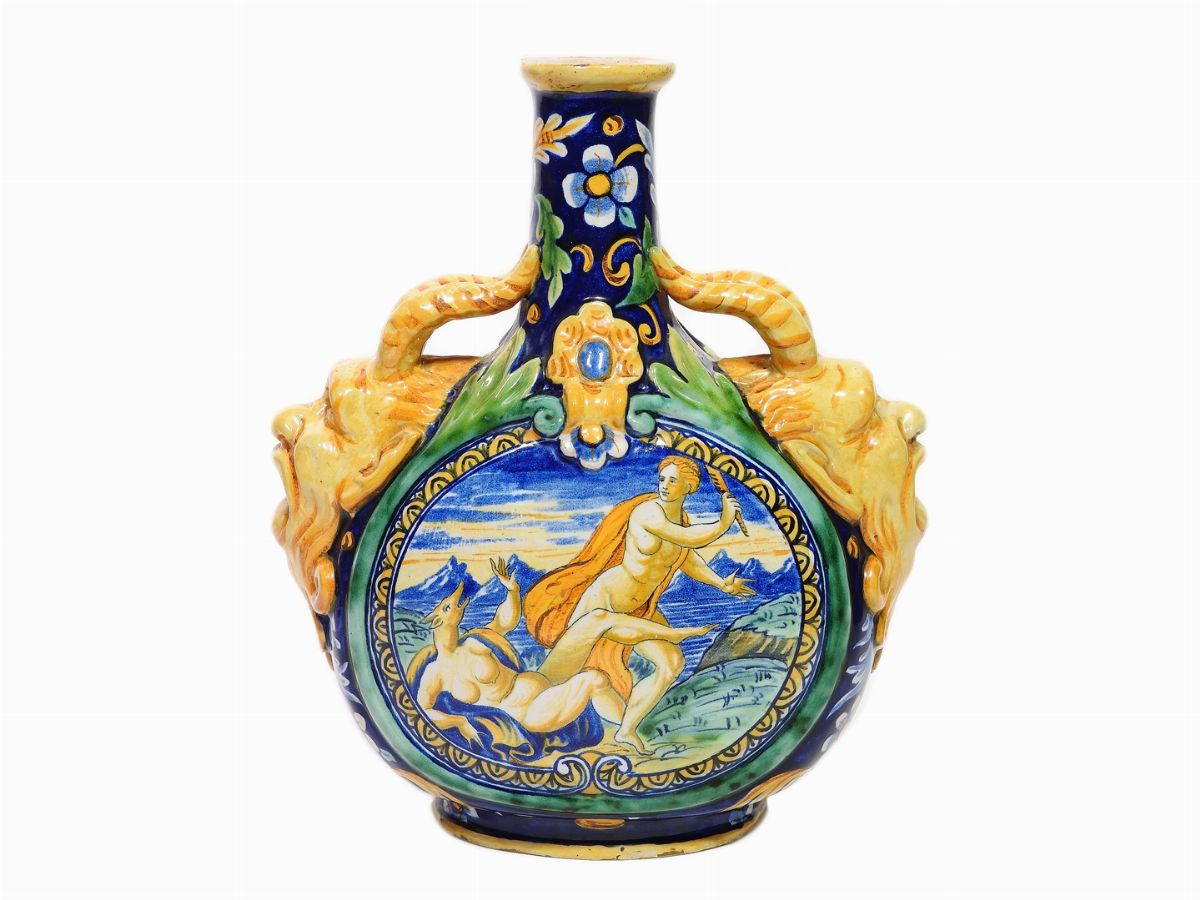 Fiasca in Terracotta Smaltata
