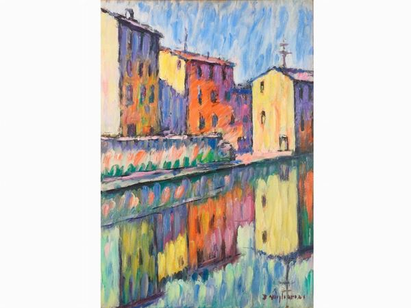 Dino Migliorini - Paesaggio sull'Arno