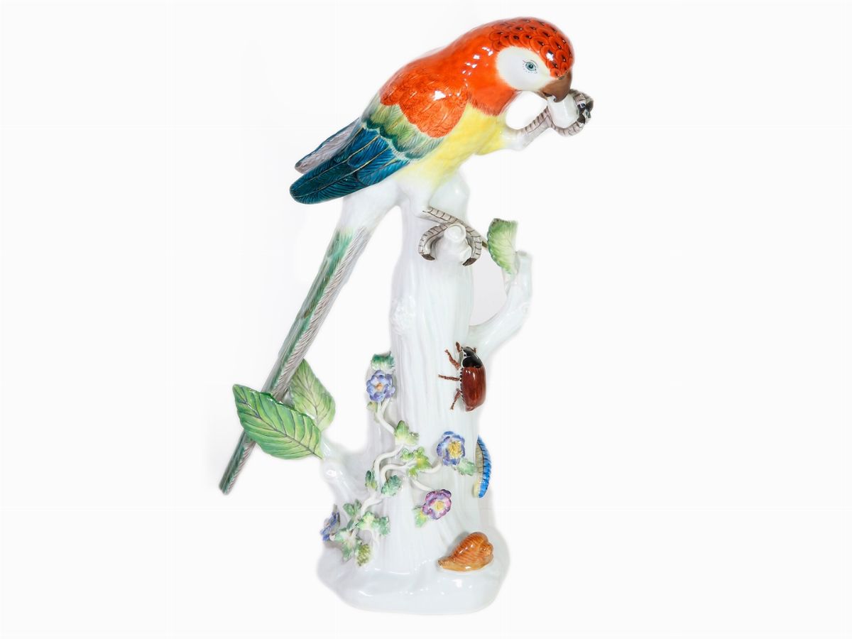 Figura in Porcellana Policroma Meissen