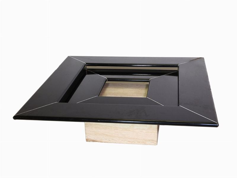 Tavolino Basso in Legno Laccato Nero B&b