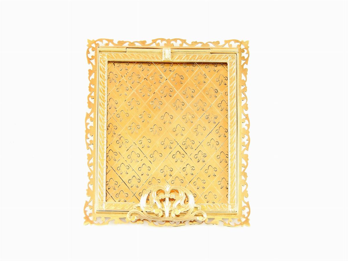 Miniatura Montata in una Cornice in Oro Giallo