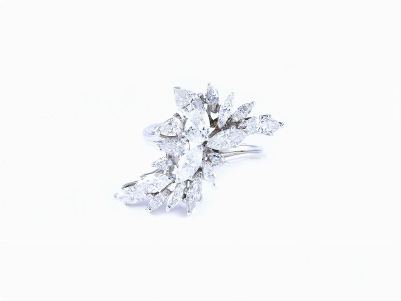 Anello in Oro Bianco e Diamanti