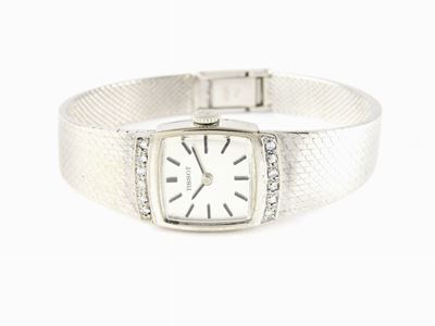 Orologio da Polso per Donna Tissot in Oro Bianco e Diamanti
