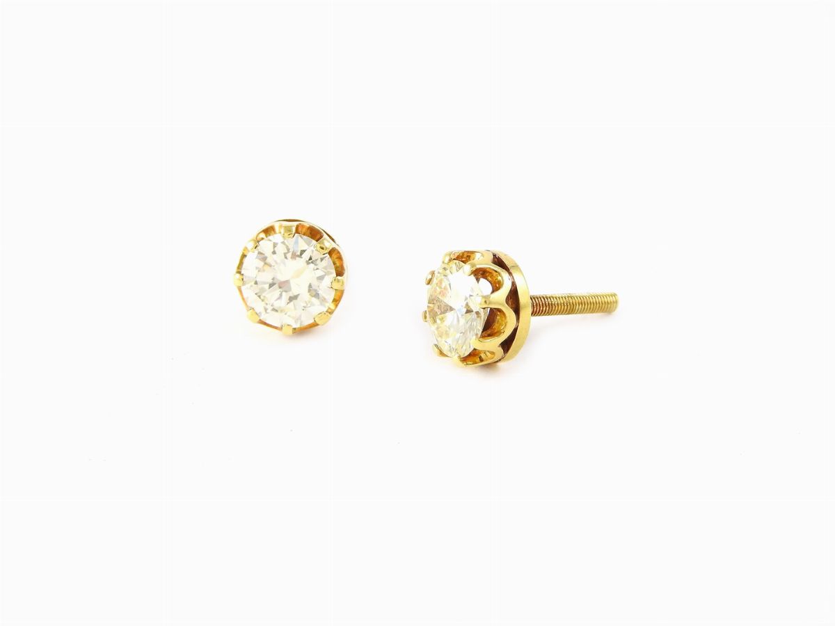 Orecchini in Oro Giallo e Diamanti