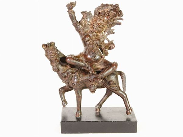 Statua in bronzo raffigurante Palden Lhamo