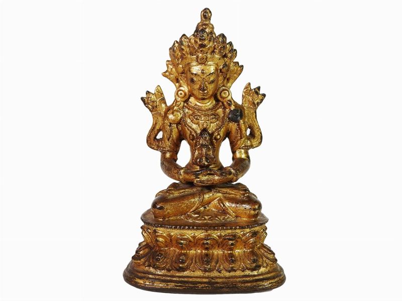 Bronzo Dorato Raffigurante Amitayus