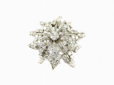 Spilla Bulgari in Platino e Diamanti