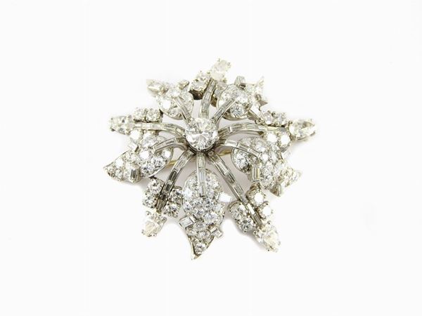 Bulgari platinum and diamonds brooch  (Fifties)  - Auction Jewels and Watches - Second Session - II - Maison Bibelot - Casa d'Aste Firenze - Milano
