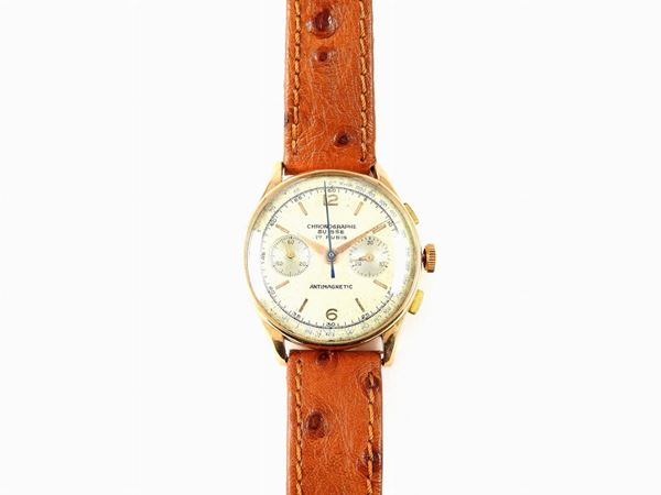 Chronographe Suisse pink gold chronograph  (Switzerland, Fifties)  - Auction Jewels and Watches - First Session - I - Maison Bibelot - Casa d'Aste Firenze - Milano