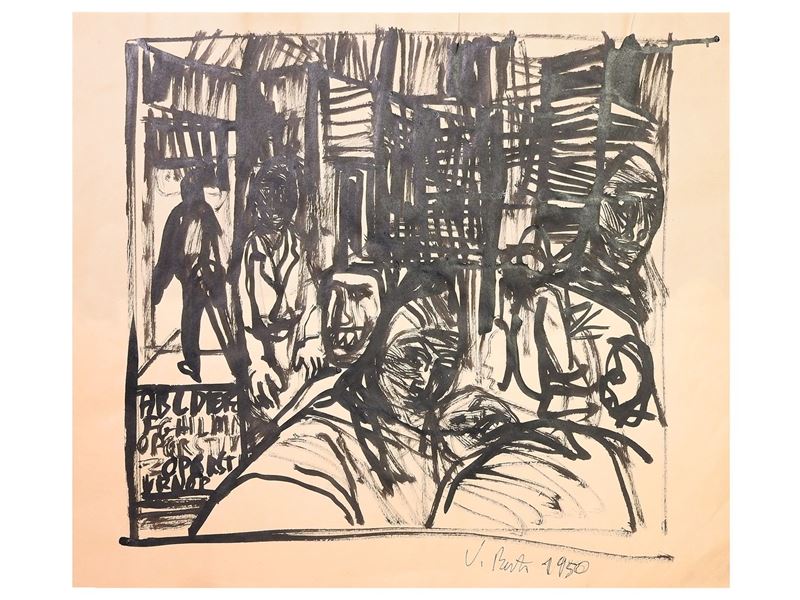 Vinicio Berti - Composizioni con Figure 1950