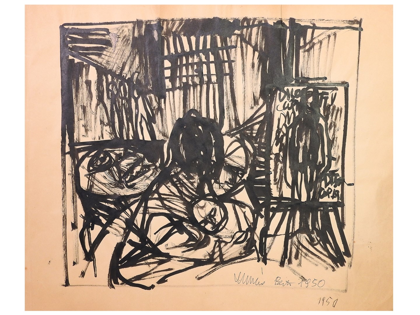 Vinicio Berti - Composizioni con Figure 1950