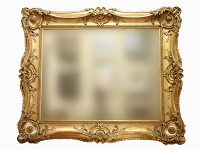 Grande Specchiera in Legno e Pastiglia Dorata