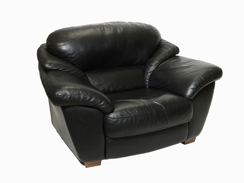 Poltrona in Pelle Nera