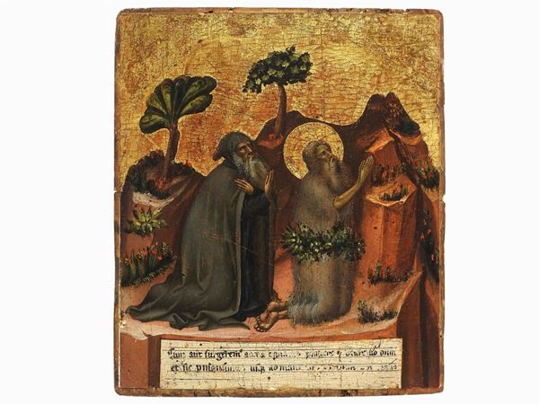 Simone di Filippo Benvenuto detto Simone dei Crocifissi - Saint Paphnutius and Saint Onuphrius at Prayer (1365/70)
