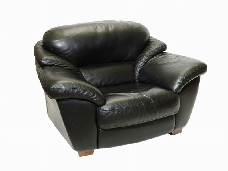 Poltrona in Pelle Nera