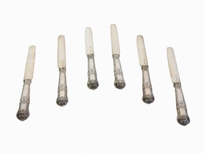 Serie di Sei Coltellini in Argento